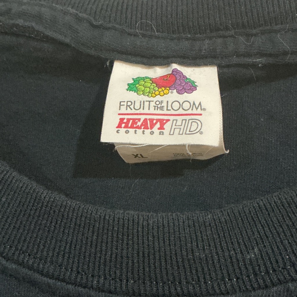 Fruit of the Loom Black Tee with White Graphic- Paradise Garage - Picture 4 of 6